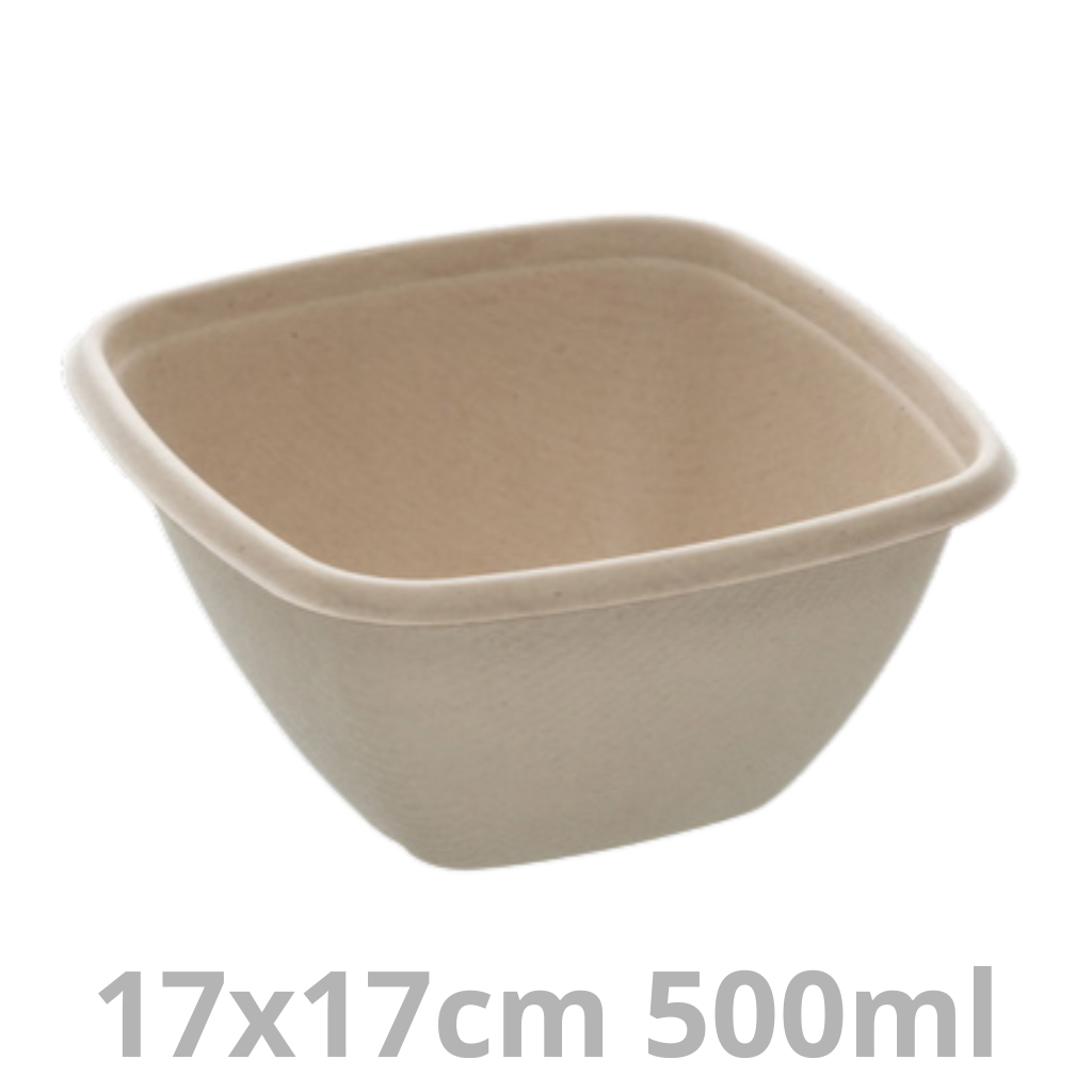 Saladier carré BEPULP 500ml 17x17cm 6x50pcs