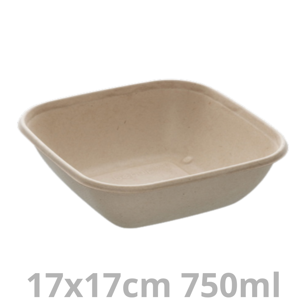 Saladier carré BEPULP 750ml 17x17cm 6x50pcs