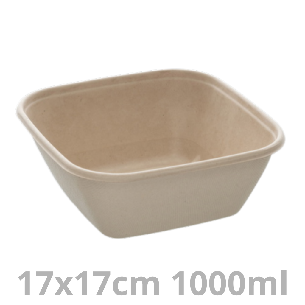 [PUL14132-SAT] Saladier carré BEPULP 1000ml 17x17cm 6x50pcs