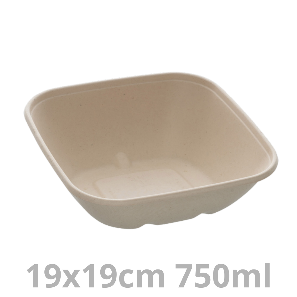 [PUL14224-SAT] Saladier carré biseauté BEPULP 750ml 19x19cm 6x50pcs