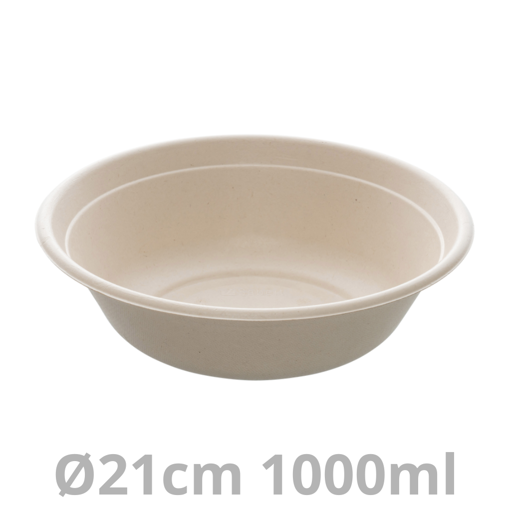 [PUL49032PLA-SAT] Saladier rond laminé BEPULP 1000ml Ø21cm 4x75pcs