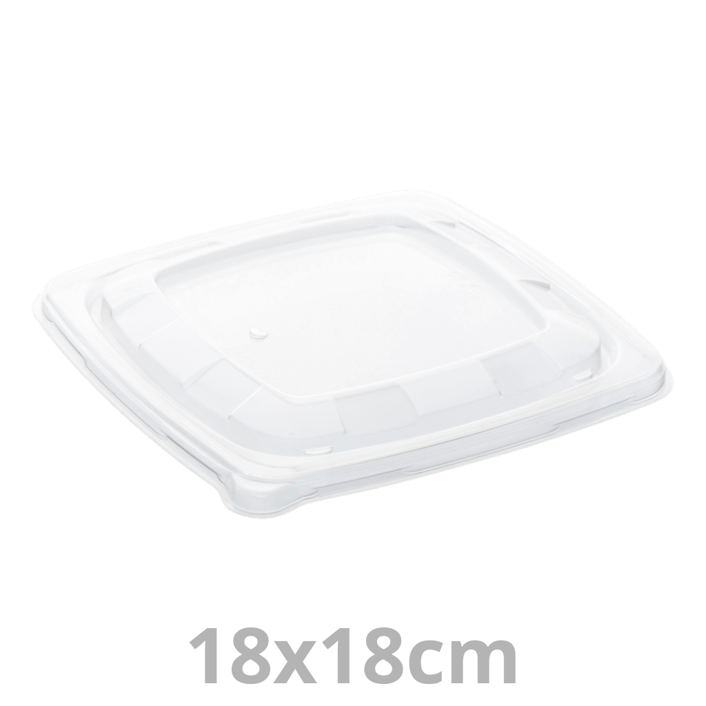 [PUL51932F300-SAT] Couvercle PP pour saladier carré BEPULP 18x18cm 3x100pcs
