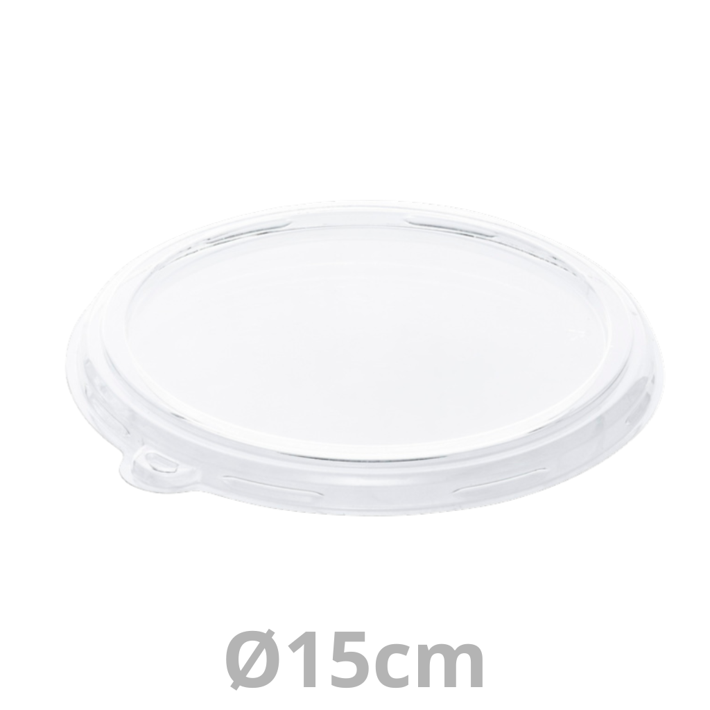 Couvercle rPET pour saladier rond BEPULP Ø15cm 10x50pcs