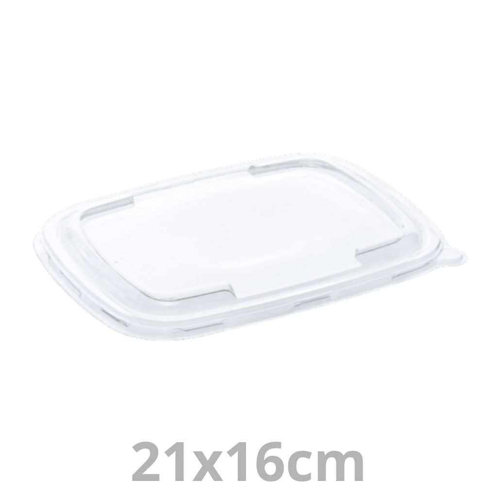 Couvercle PP pour barquette rectangulaire laminé BEPULP 21x16cm 6x50pcs