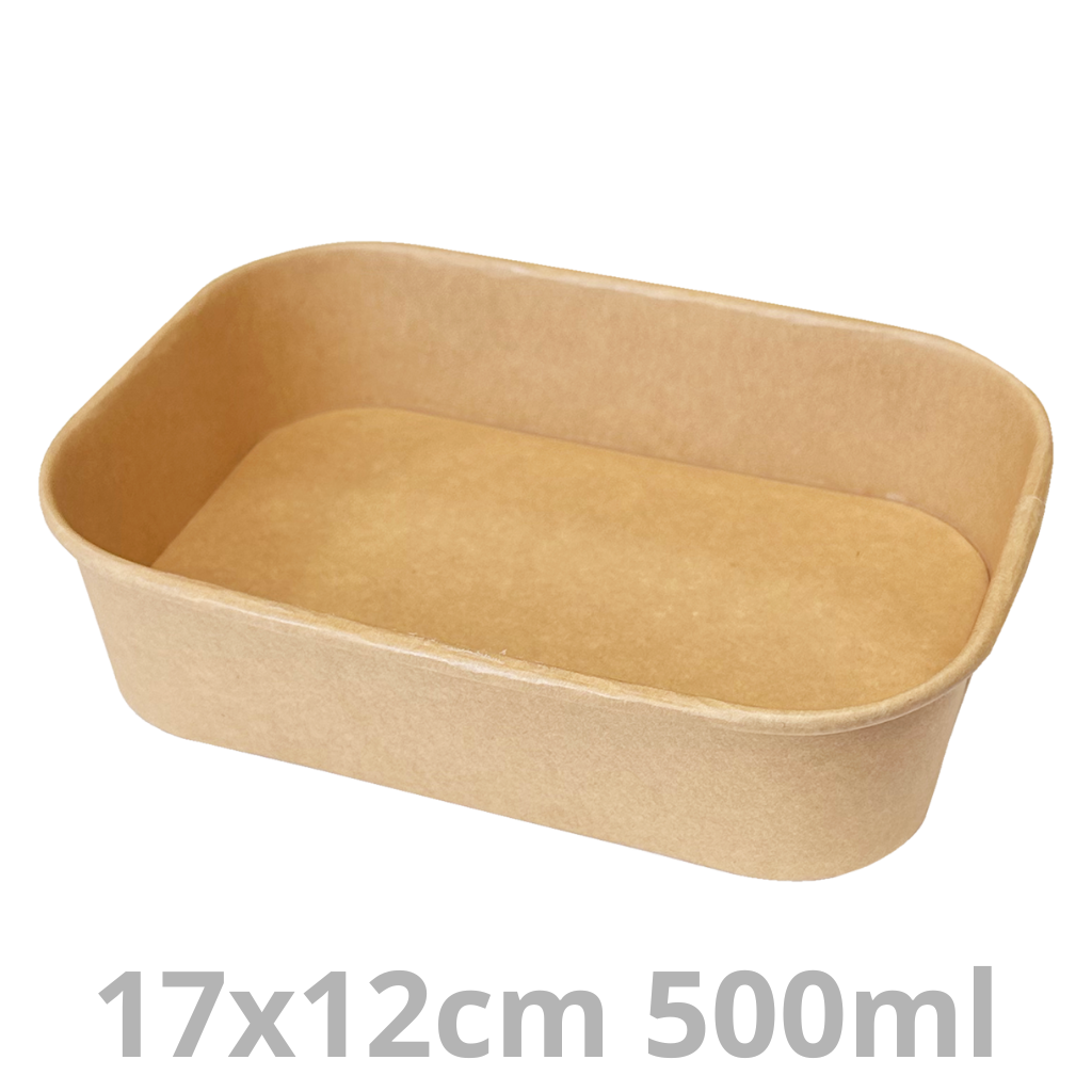[PAP17016PP-SAT] Barquette rectangulaire carton 500ml 17x12cm 6x50pcs
