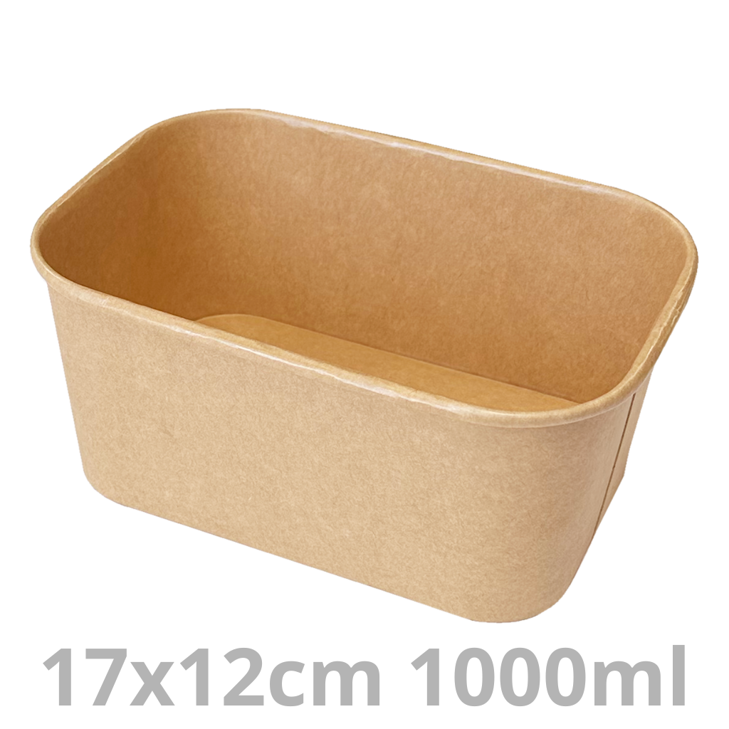 [PAP17032PP-SAT] Barquette rectangulaire carton 1000ml 17x12cm 6x50pcs