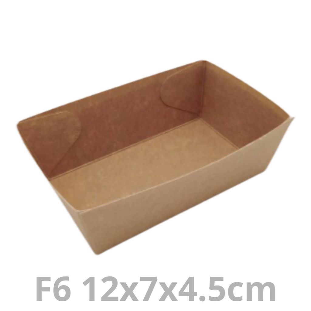 Ravier à frites F6 (C85) brun 12x7x4.5cm 250pcs