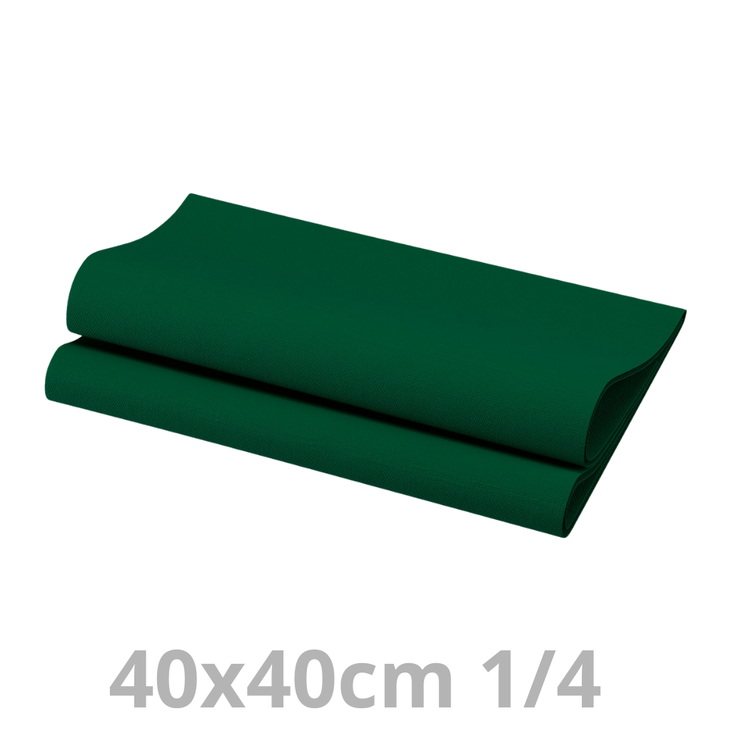 Serviette Airlaid vert foncé 1/4 40x40cm 800pcs