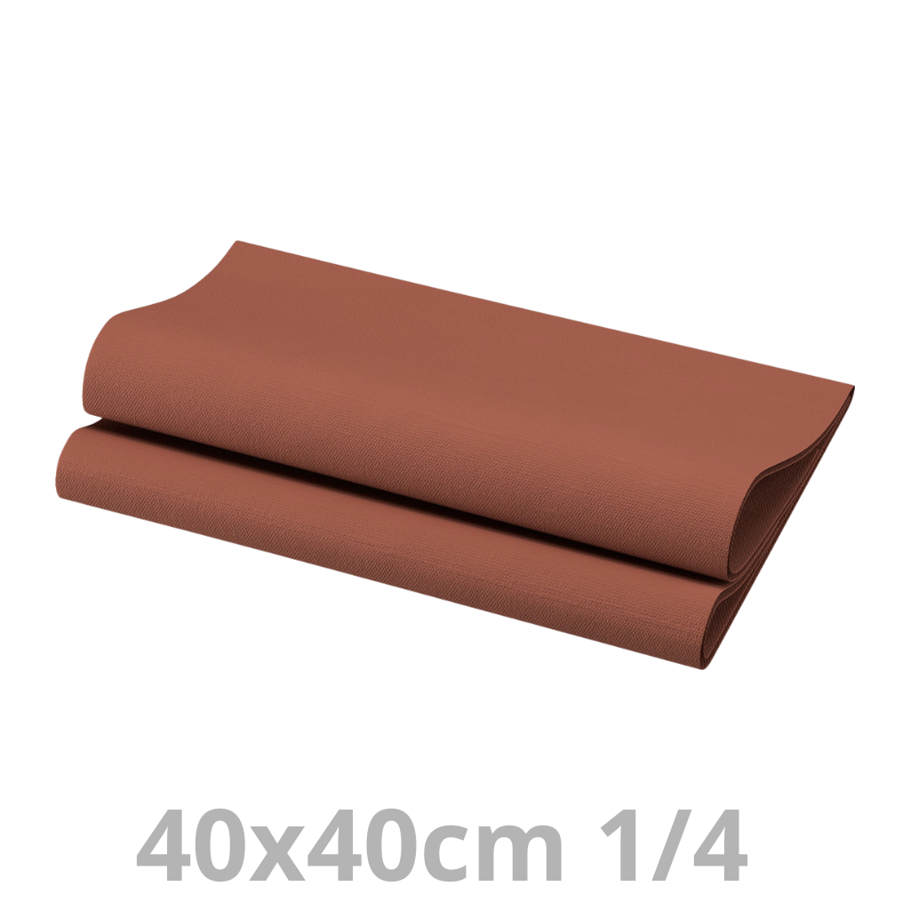Serviette Airlaid brun 1/4 40x40cm 800pcs