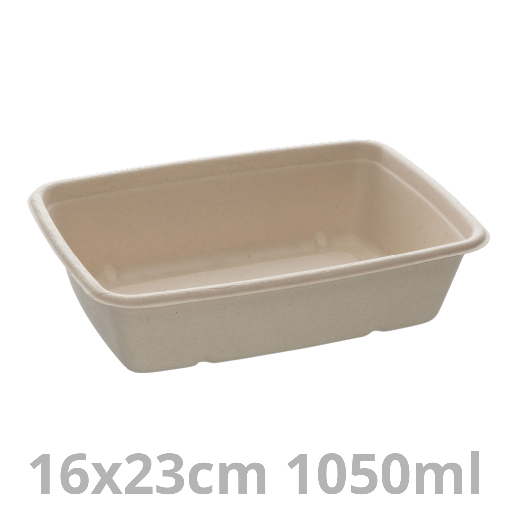 Barquette rectangulaire BEPULP 1050ml 16x23cm 4x75pcs