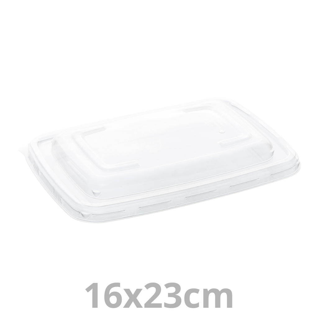Couvercle PP pour barquette rectangulaire 16x23cm 3x50pcs