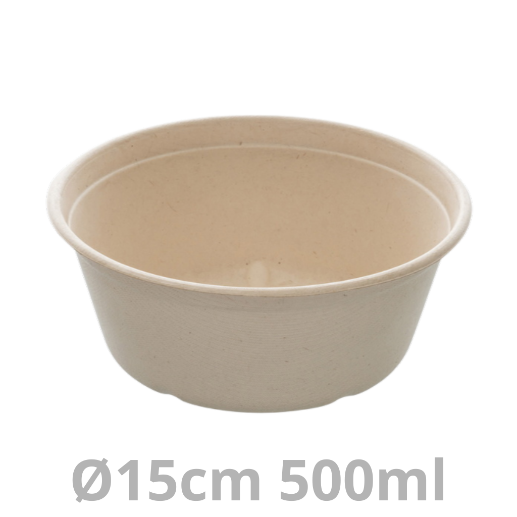 Saladier rond BEPULP 500ml Ø15cm 4x125pcs