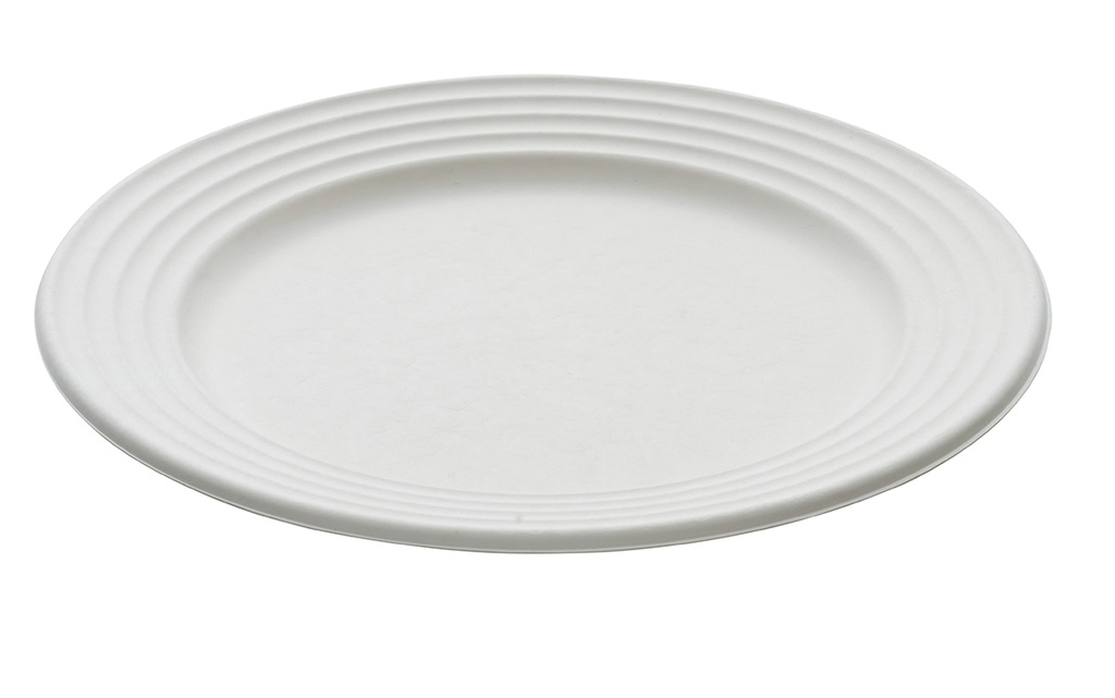 Assiette ronde wave blanc BEPULP Ø26cm 8x50pcs