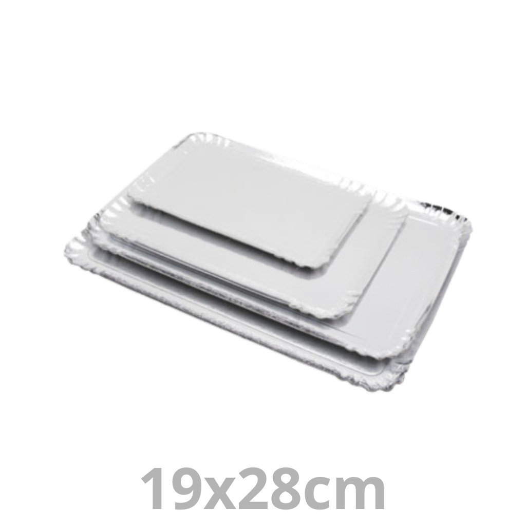 Plateau argenté 19x28cm 25pcs