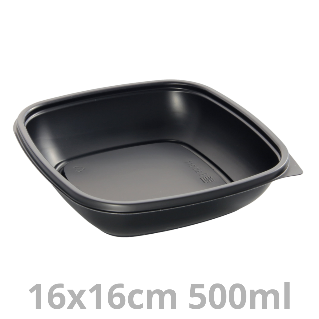 [HOT76116-SAT] FastPac barquette carrée 500ml 16x16cm 6x50pcs