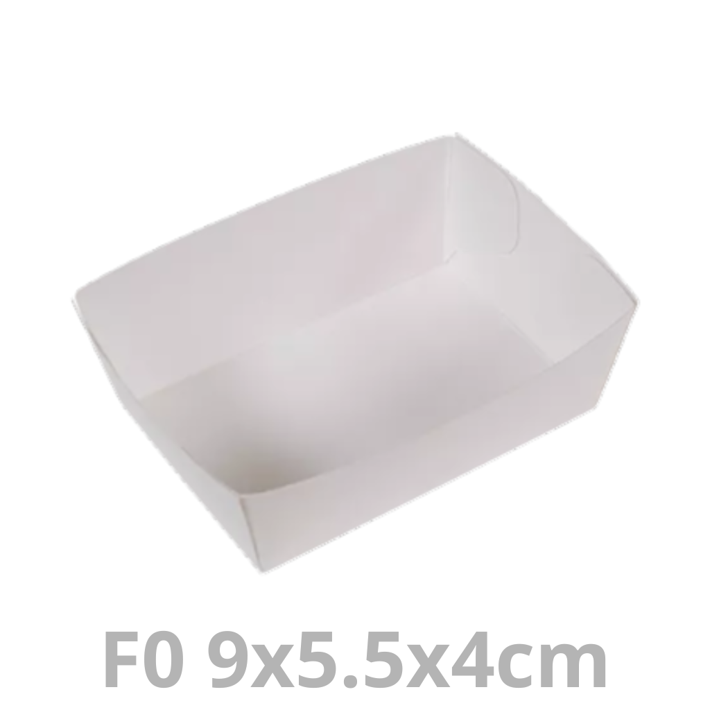 Raviers à frites F0 (955-R0) blanc 9x5.5x4cm 250pcs