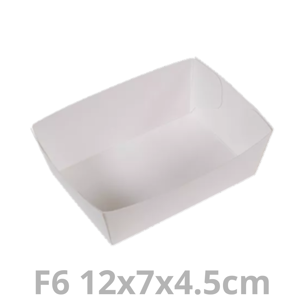 [C85W-HAY] Ravier à frites F6 (C85) blanc 12x7x4.5cm 250pcs