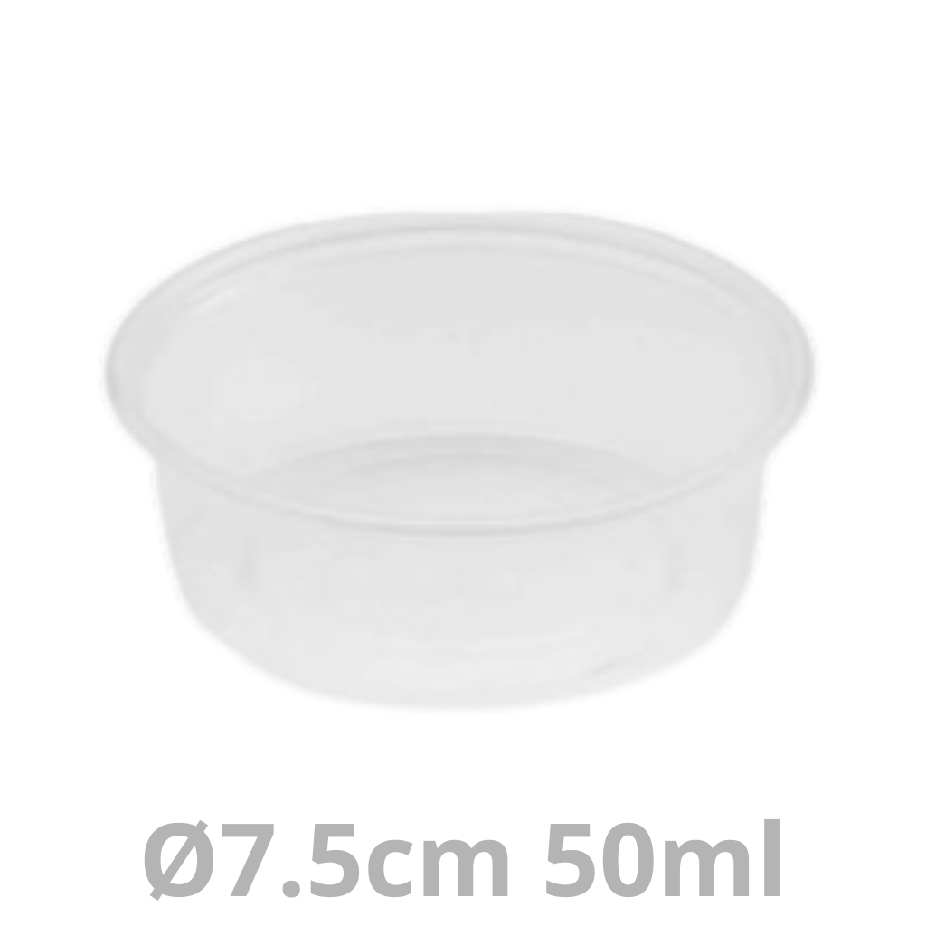 Dressingboxx pot à sauce rond 50ml Ø7.5cm 1000pcs