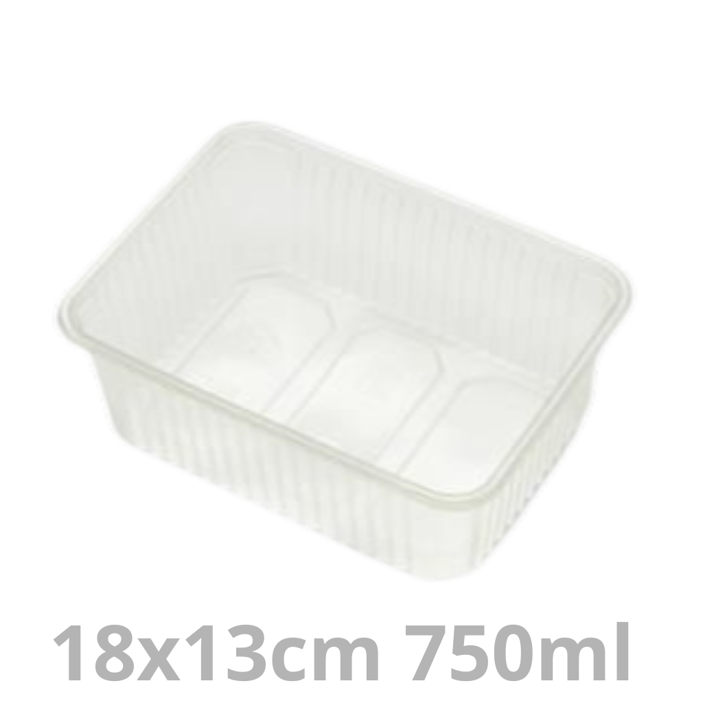 ANL ravier rectangulaire transparent réutilisable N180R45 PP 750ml 18x13cm 6x50pcs