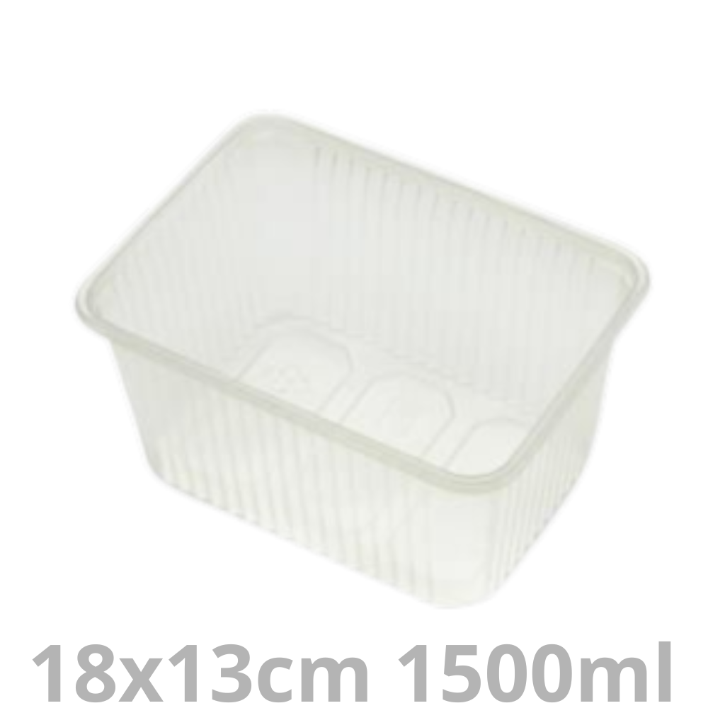 ANL ravier rectangulaire transparent réutilisable N180R87 PP 1500ml 18x13cm 6x50pcs