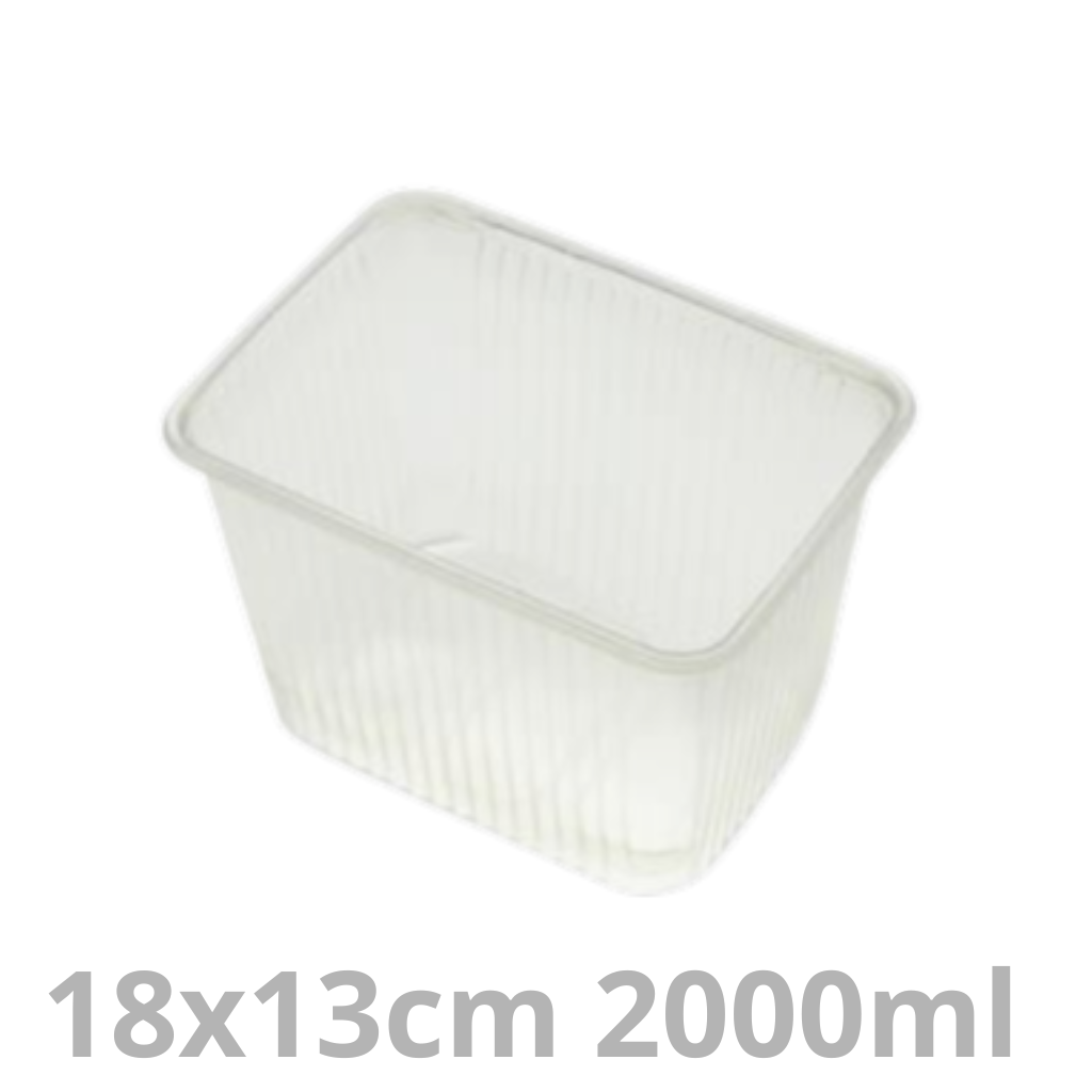 ANL ravier rectangulaire transparent réutilisable N180R121 PP 2000ml 18x13cm 6x50pcs