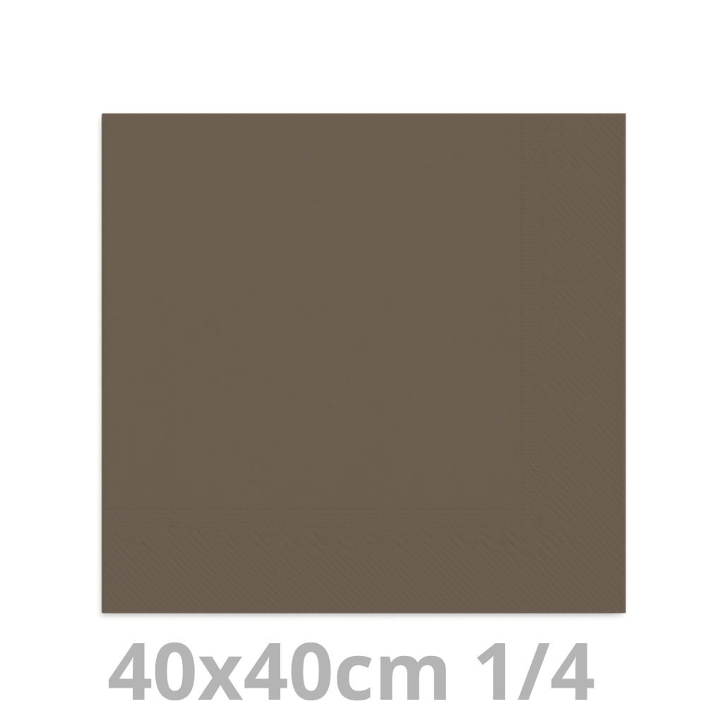 Serviette anthracite 2 plis 1/4 40x40cm 20x100pcs