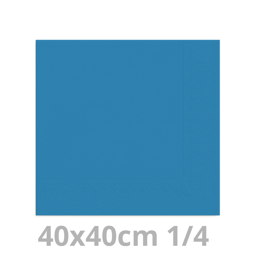 Serviette aqua 2 plis 1/4 40x40cm 20x100pcs