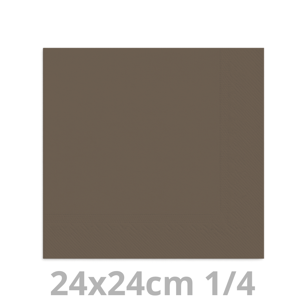 Serviette anthracite 2 plis 24x24cm 8x300pcs