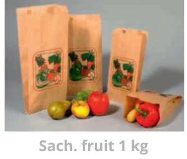 Sachets à fruits 1kg kraft 17x(2x5.2)x32/34cm 1000pcs