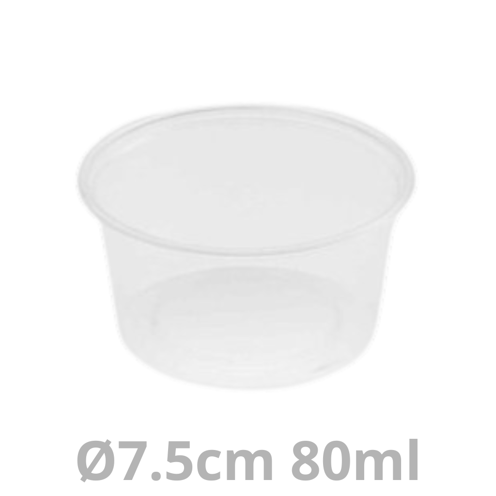 Dressingboxx pot à sauce rond 80ml Ø7.5cm 1000pcs