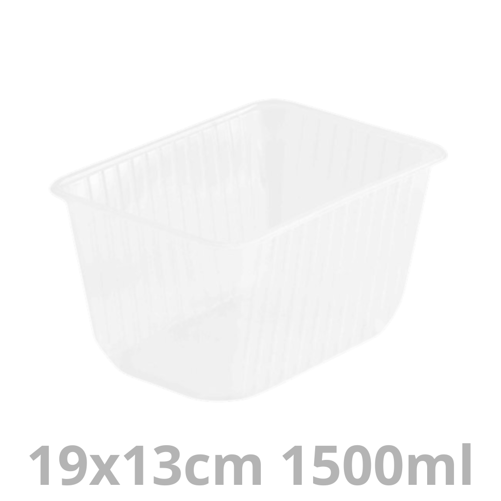 Euroboxx barquette rectangulaire 1500ml 19x13cm 500pcs