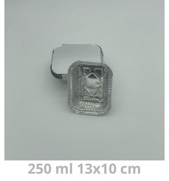 Ravier aluminium avec couvercle 250ml 13x10cm 1000pcs