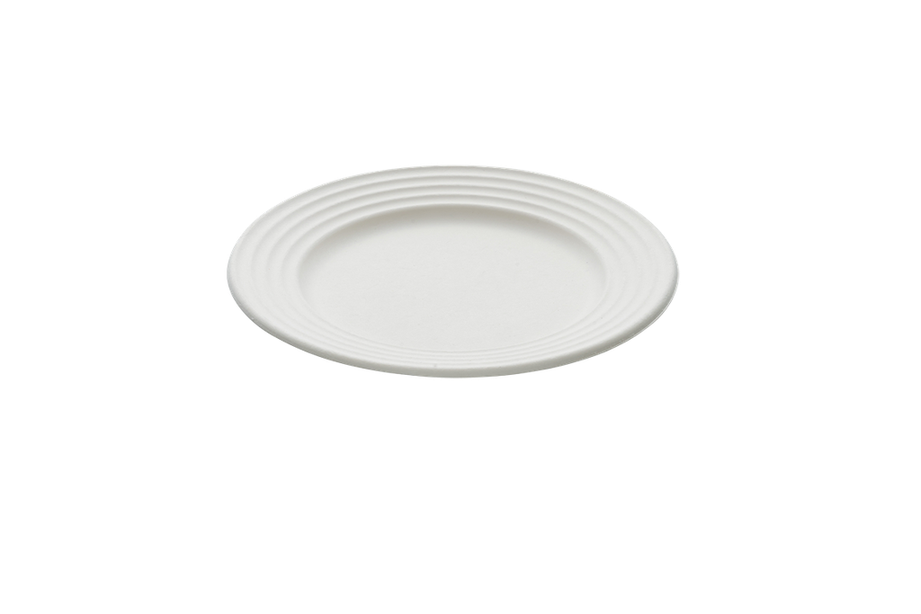 Assiette ronde wave blanc BEPULP Ø23cm 10x50pcs