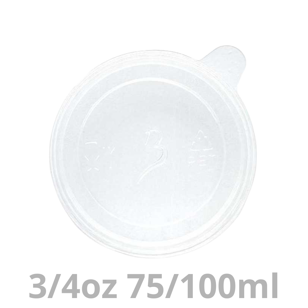 Couvercle PET pour pot à sauce carton 3/4oz 75/100ml 1000pcs