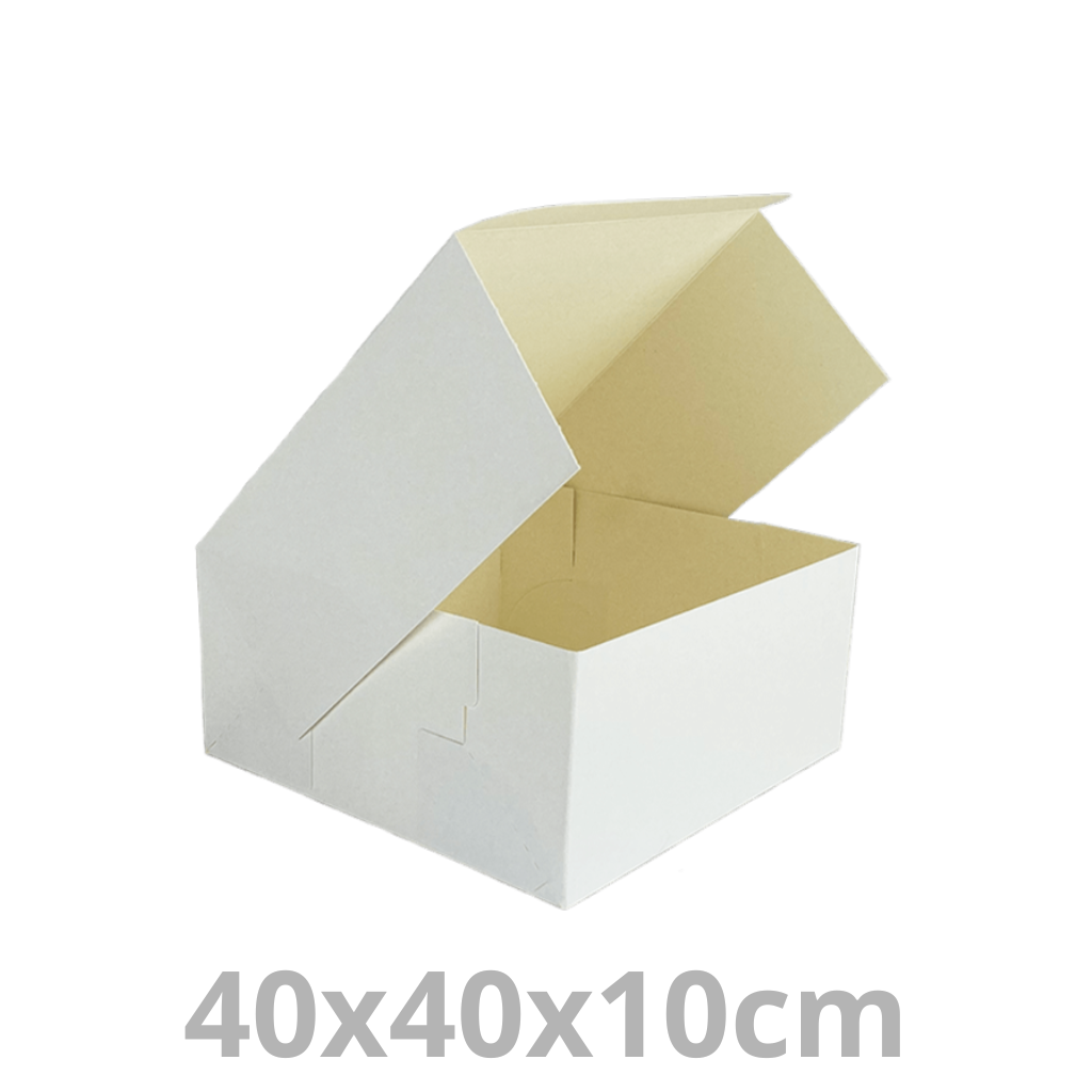 [E40102-CAD] Boite à patisserie Easybox blanc 40x40x10cm 50pcs