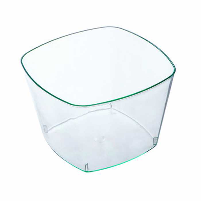 Verrine carrée basse transparent vert d'eau 150ml 7x7cm 20pcs