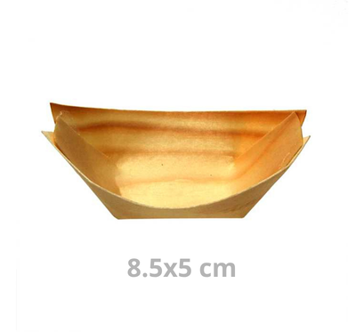 Verrine bateau bois 8.5x5cm 50pcs