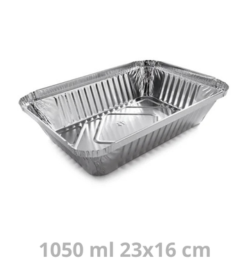 Ravier aluminium avec couvercle 1050ml 23x16cm 800pcs
