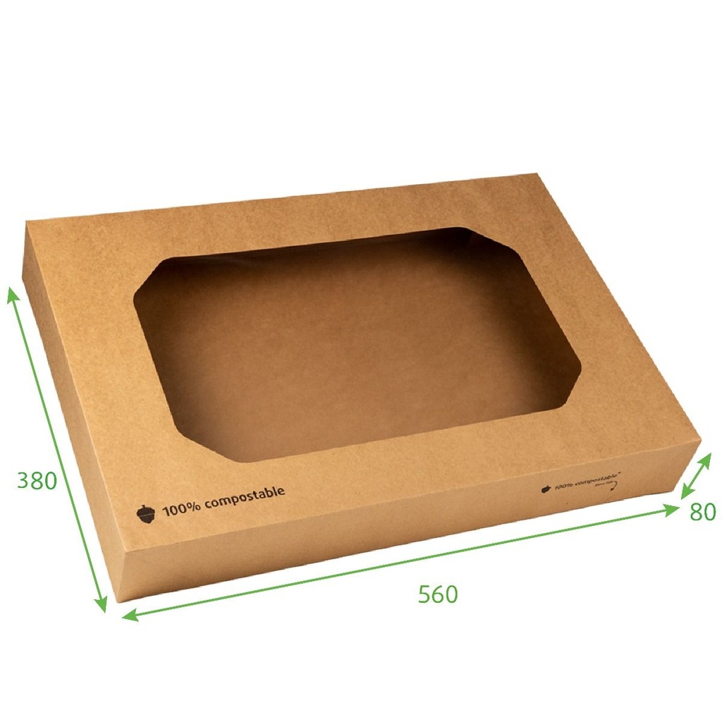 Boite catering avec fenêtre carton 56x38cm 40pcs