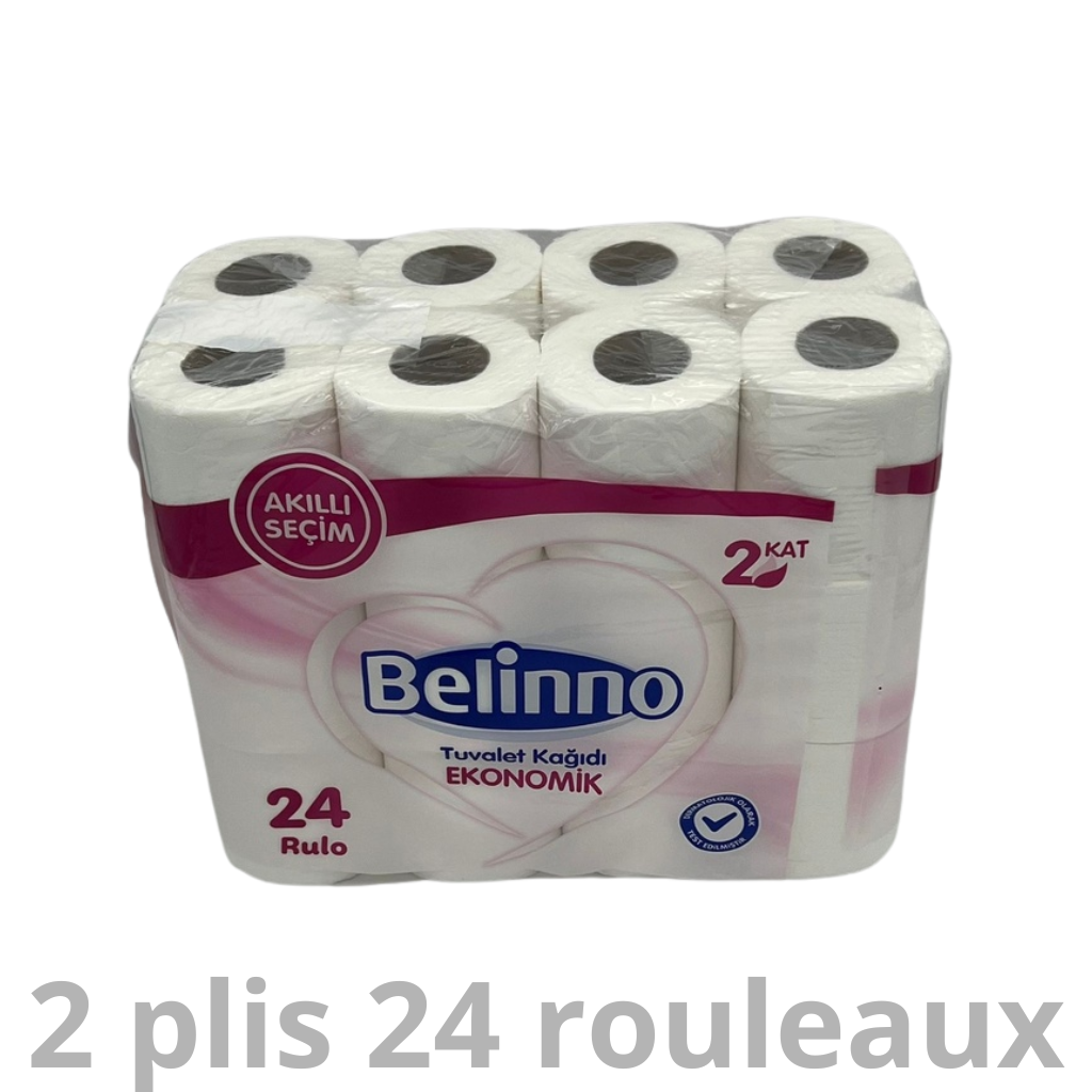 [2074/-SKG] Papier toilette Bellino 2 plis 128 feuilles 24 rouleaux