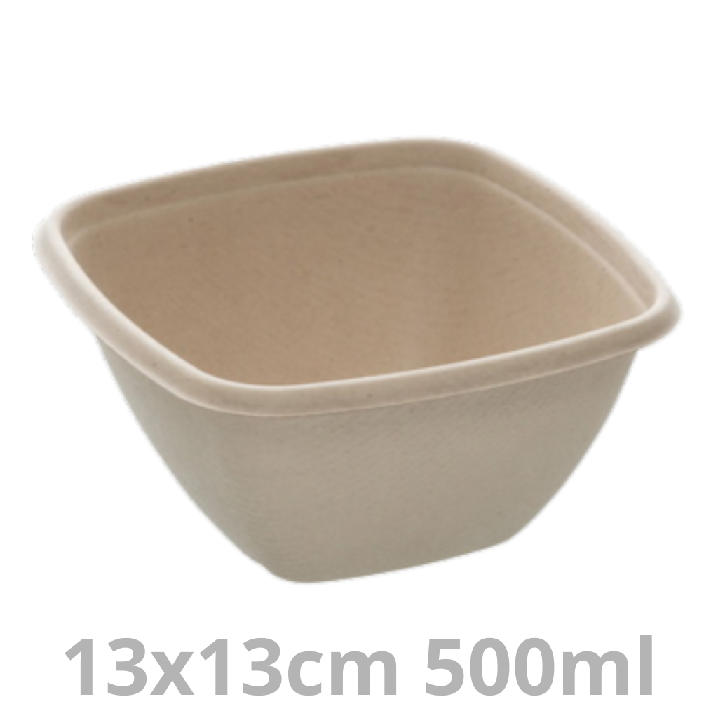Saladier carré BEPULP 500ml 13x13cm 500pcs