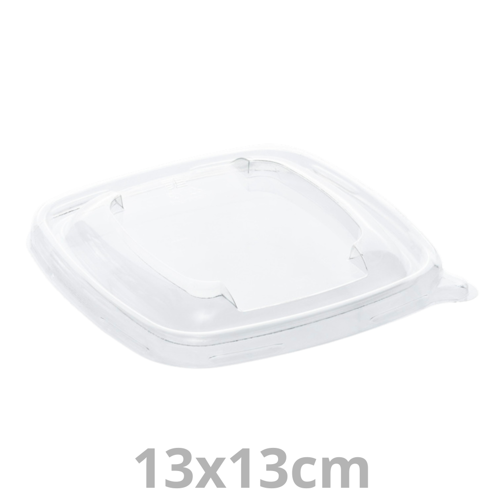Couvercle rPET pour saladier carré BEPULP 13x13cm 10x50pcs