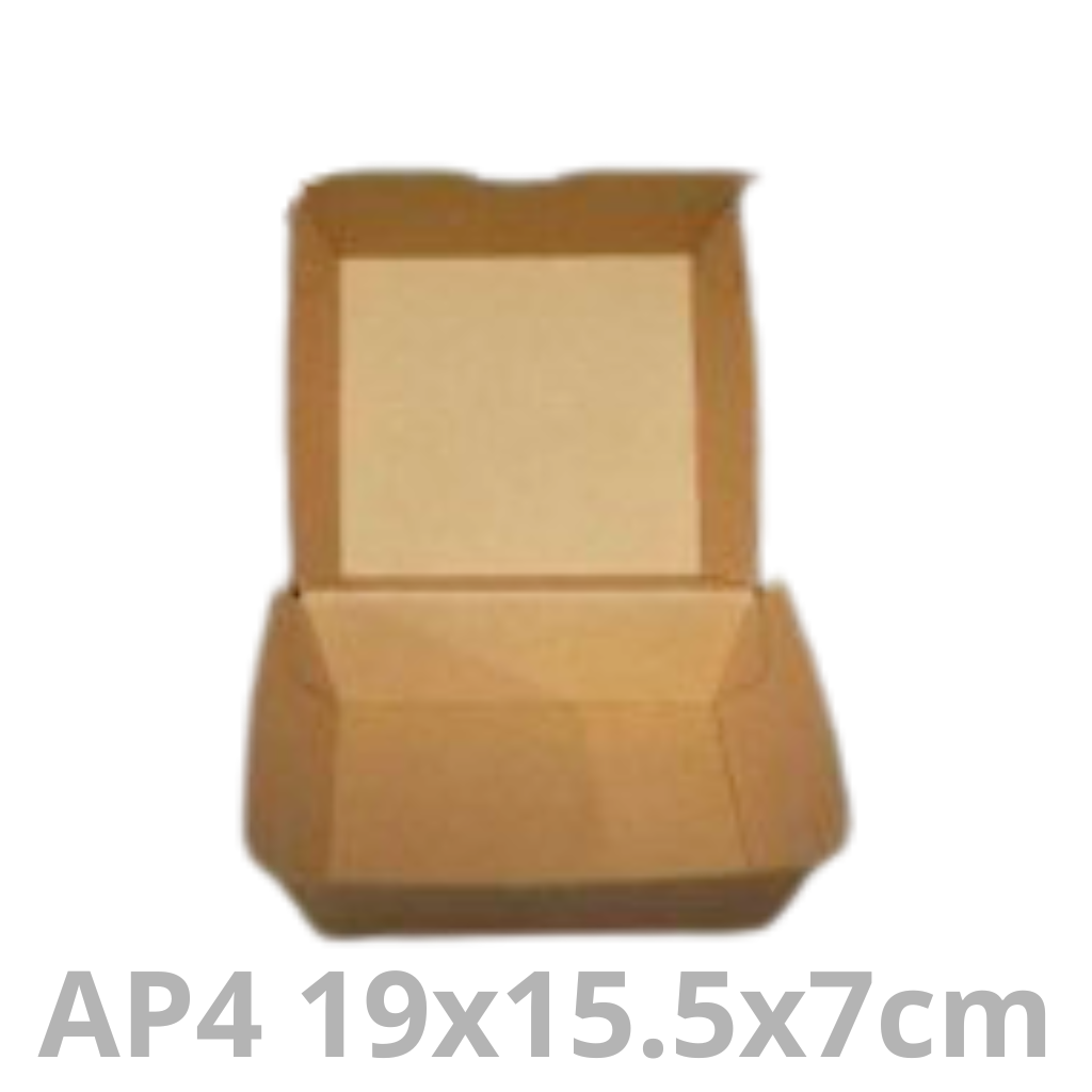 Boite menu hamburger AP4 Eflut 19x15.5x7cm 2x50pcs