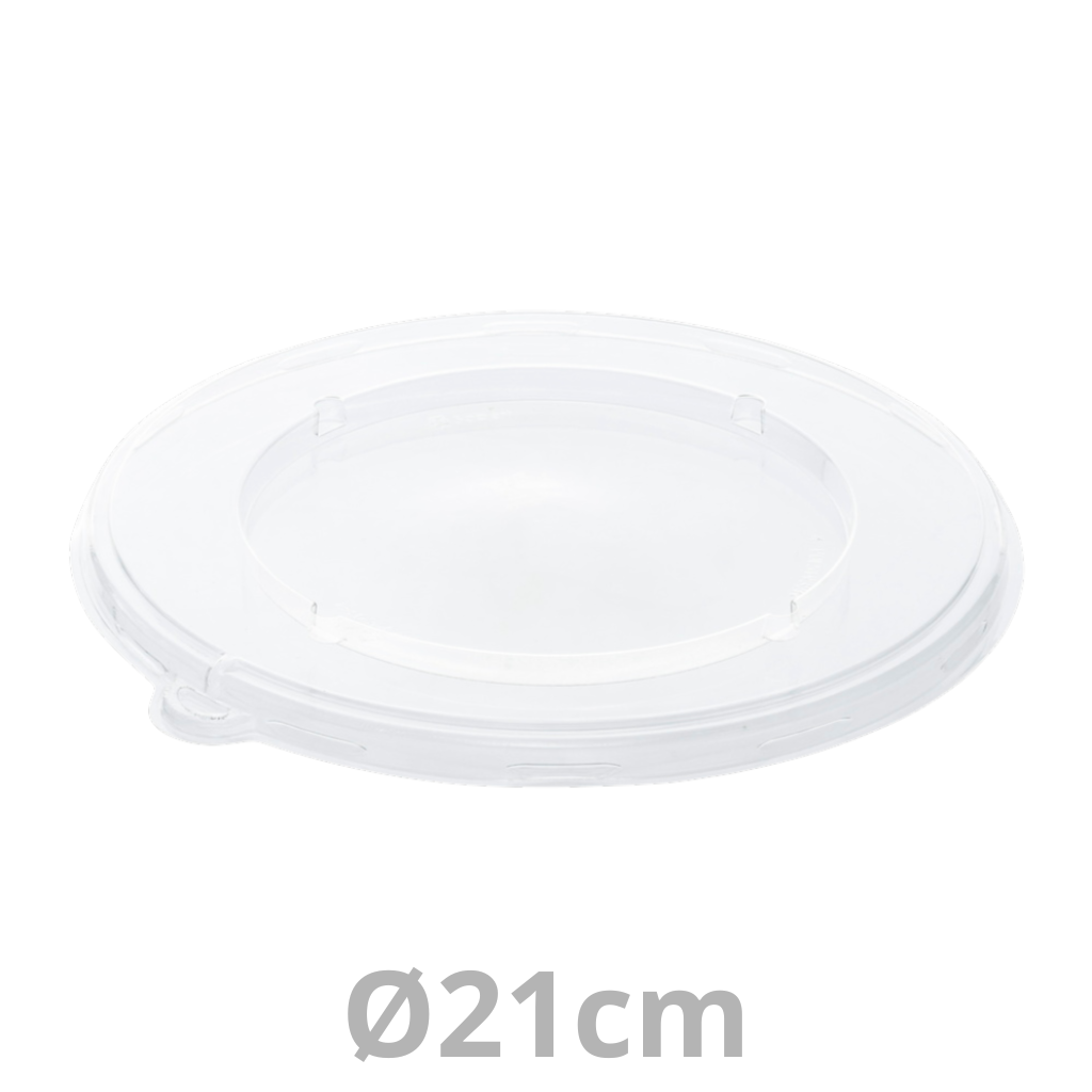 Couvercle rPET pour saladier rond  BEPULP Ø21cm 6x25pcs