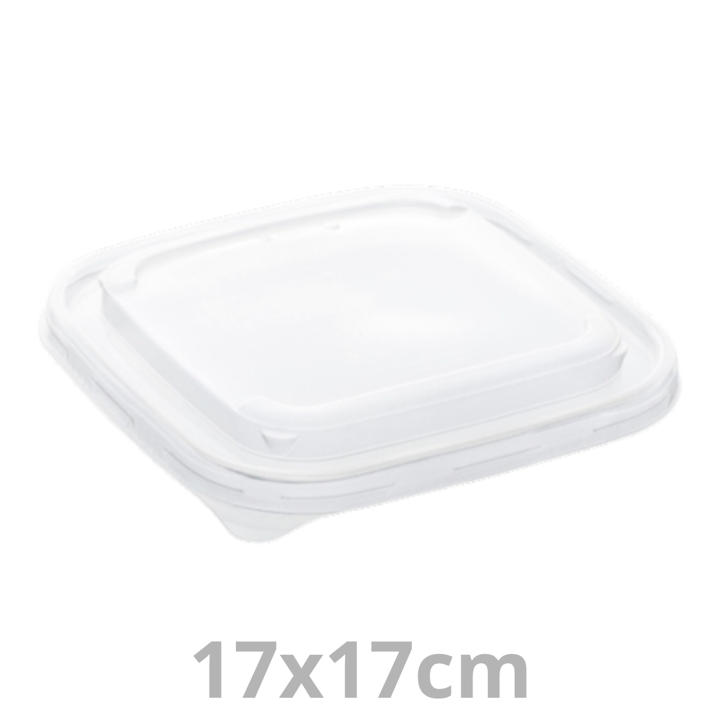 Couvercle rPET pour saladier carré BEPULP 17x17cm 6x50pcs
