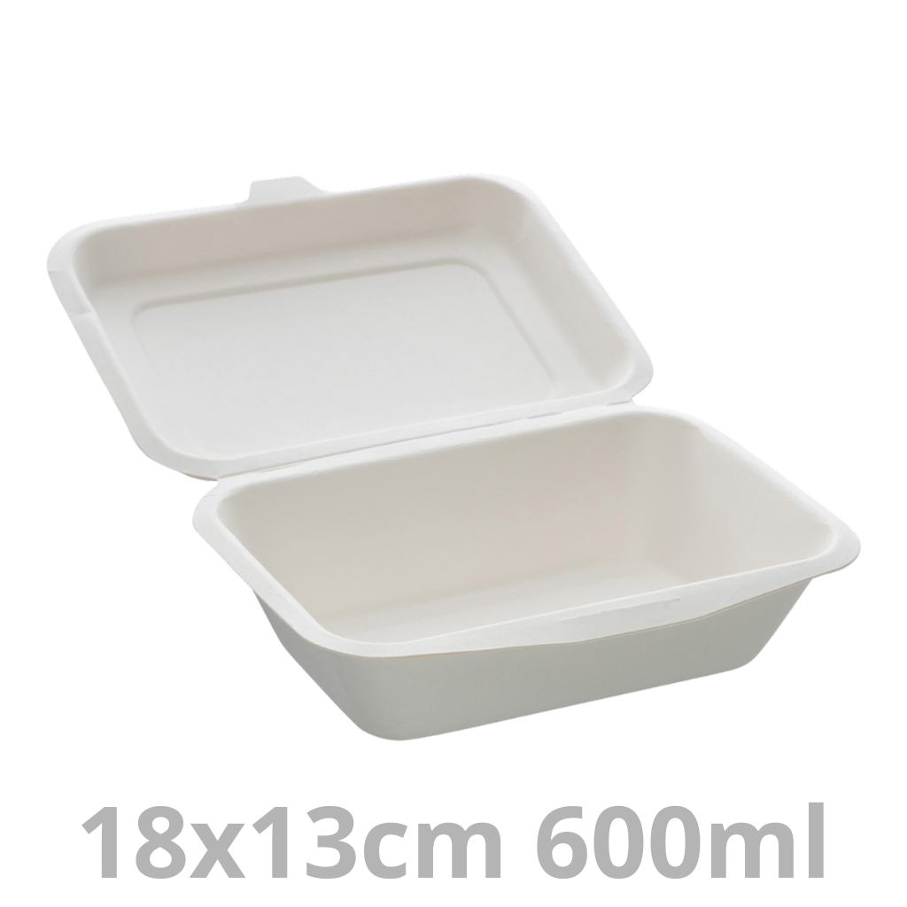 Boite lunch blanc BEPULP 600ml 18x13cm 12x50pcs