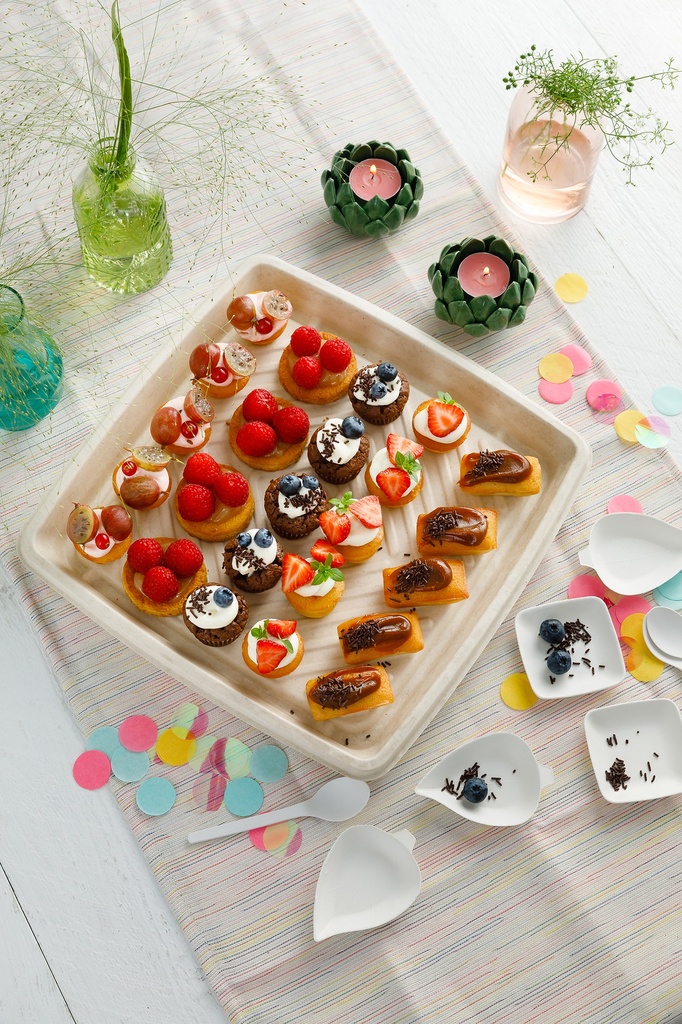 [PUL2043-SAT] Verrine feuille blanc BEPULP 9x6cm 12x50pcs