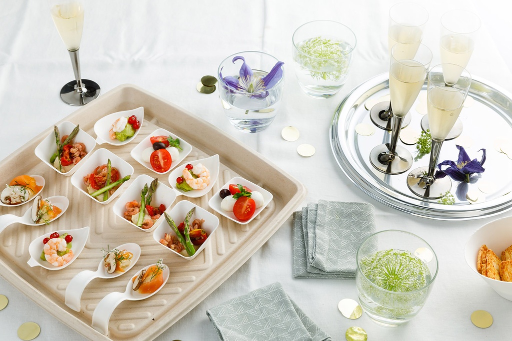 [PUL2044-SAT] Verrine cuillère apéritive blanc BEPULP 12cm 12x50pcs