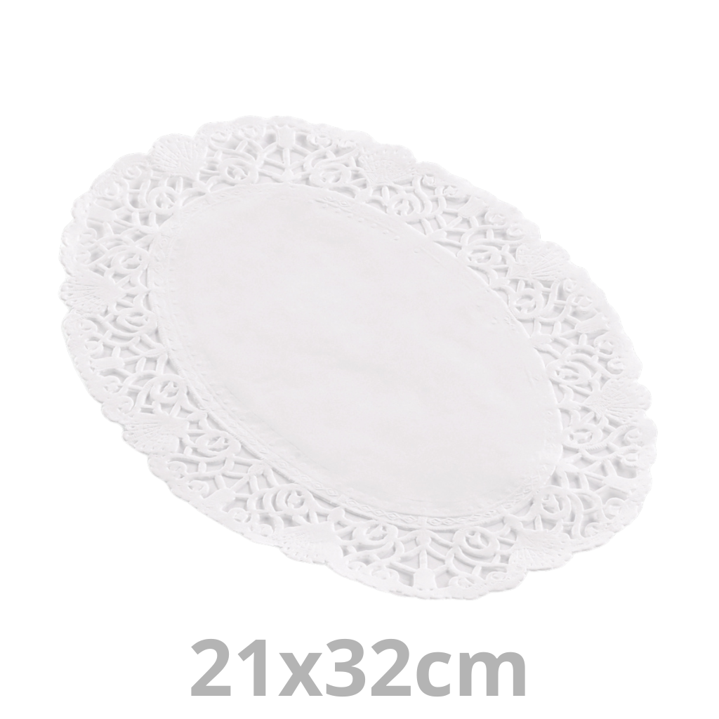 [120017-HAY] Dentelle ovale blanc 21x32cm 8x250pcs