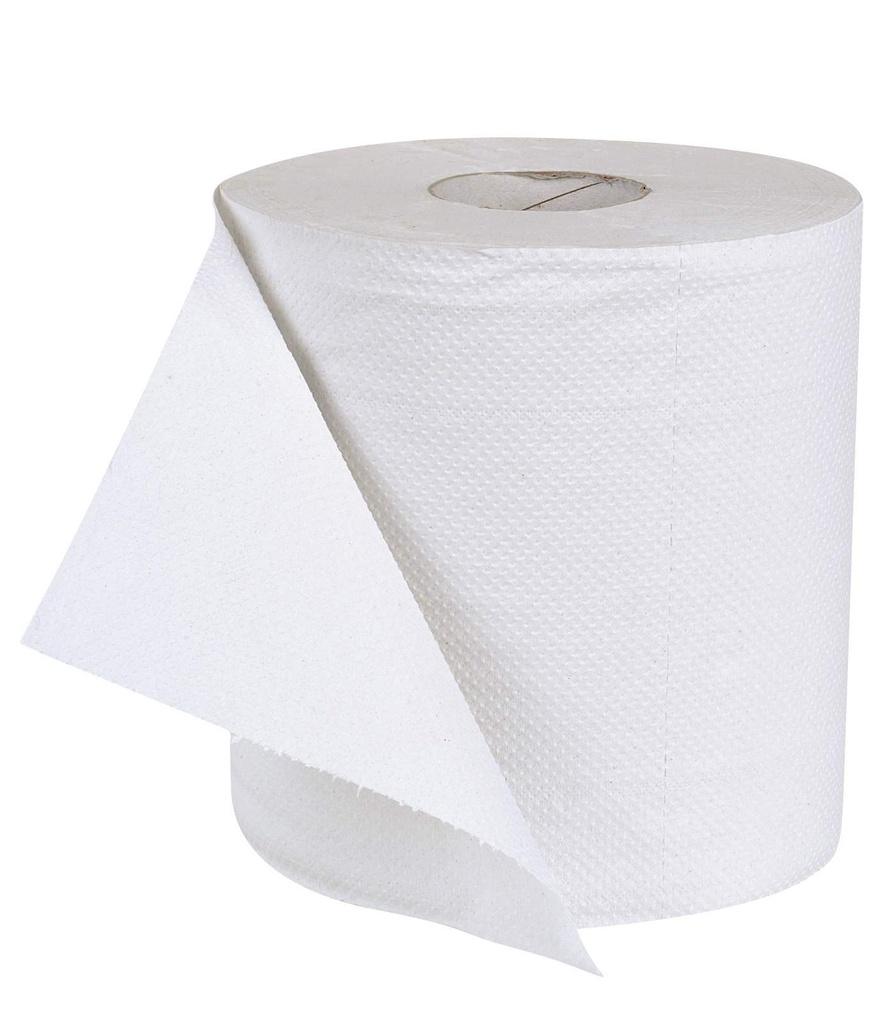 Bobine à devidage central blanc ±95m 6 rouleaux